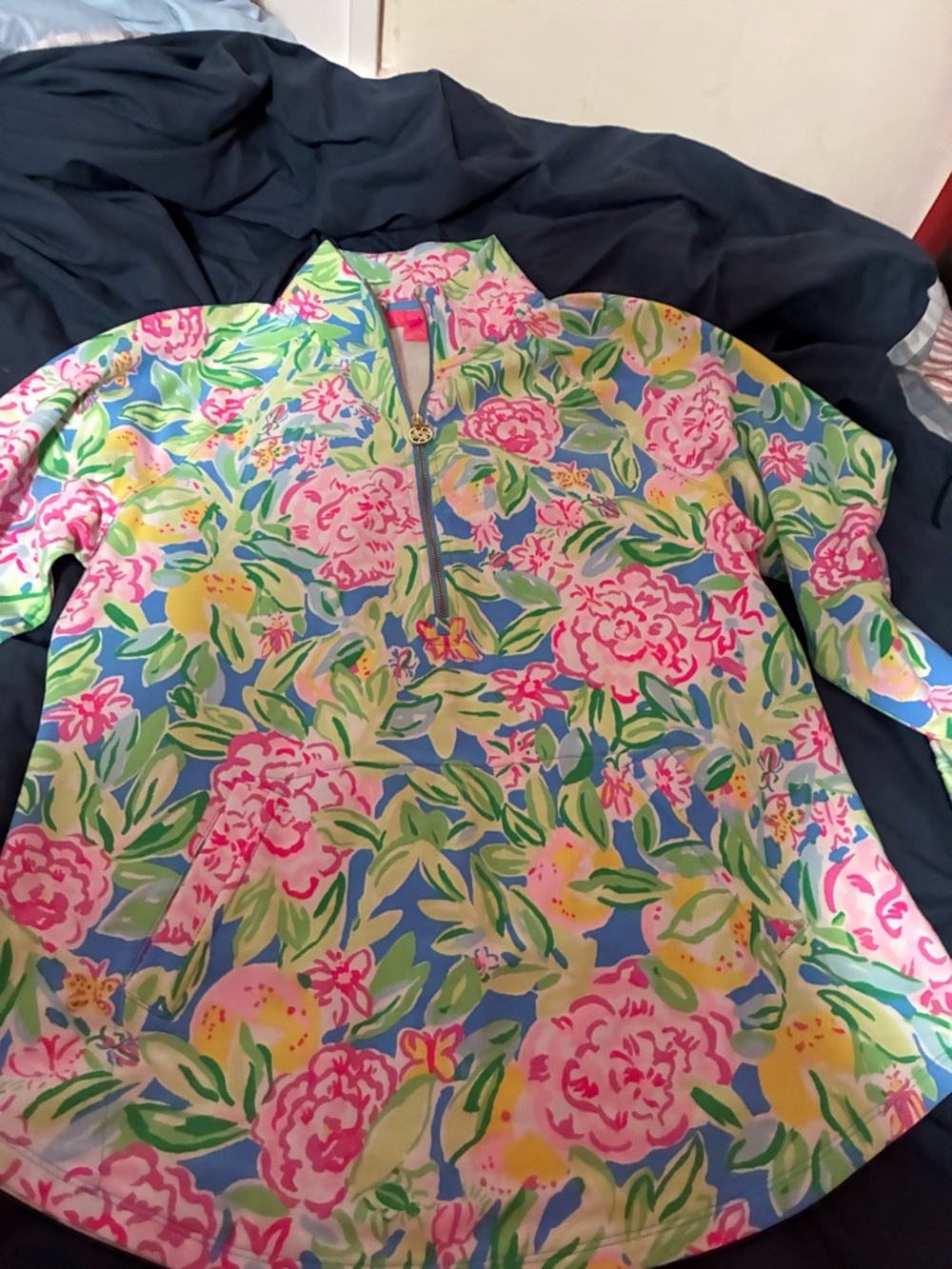 Lilly Pulitzer Multicolor Floral Pullover - Pink, Blue, Green, Yellow - Picture 2 of 6
